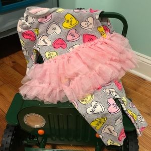 Cat and Jack hearts tutu romper